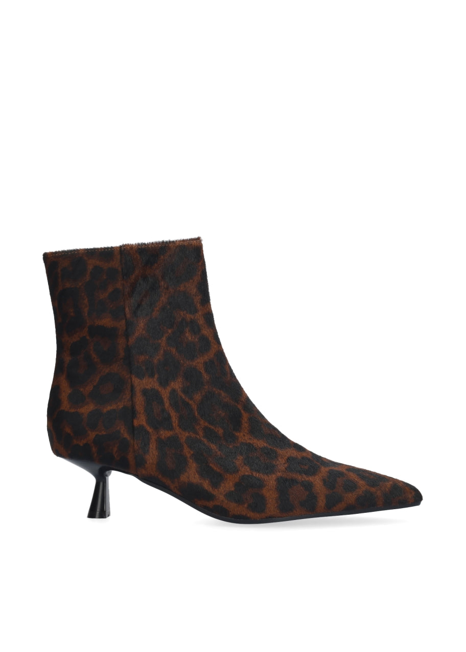 Leopard Print Boot With Side Zip