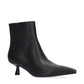 Black Leather Heeled Boot