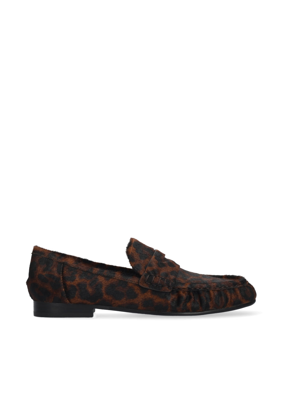 Pony Hair Leopard Print Loafer