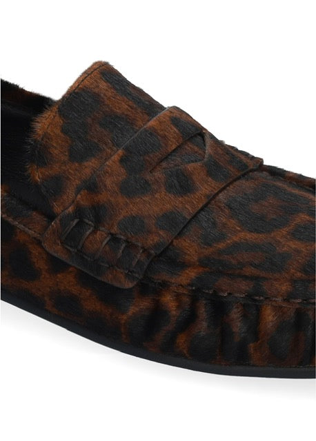 Pony Hair Leopard Print Loafer