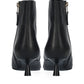 Black Leather Heeled Boot