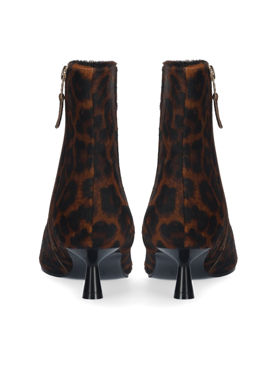 Leopard Print Boot With Side Zip
