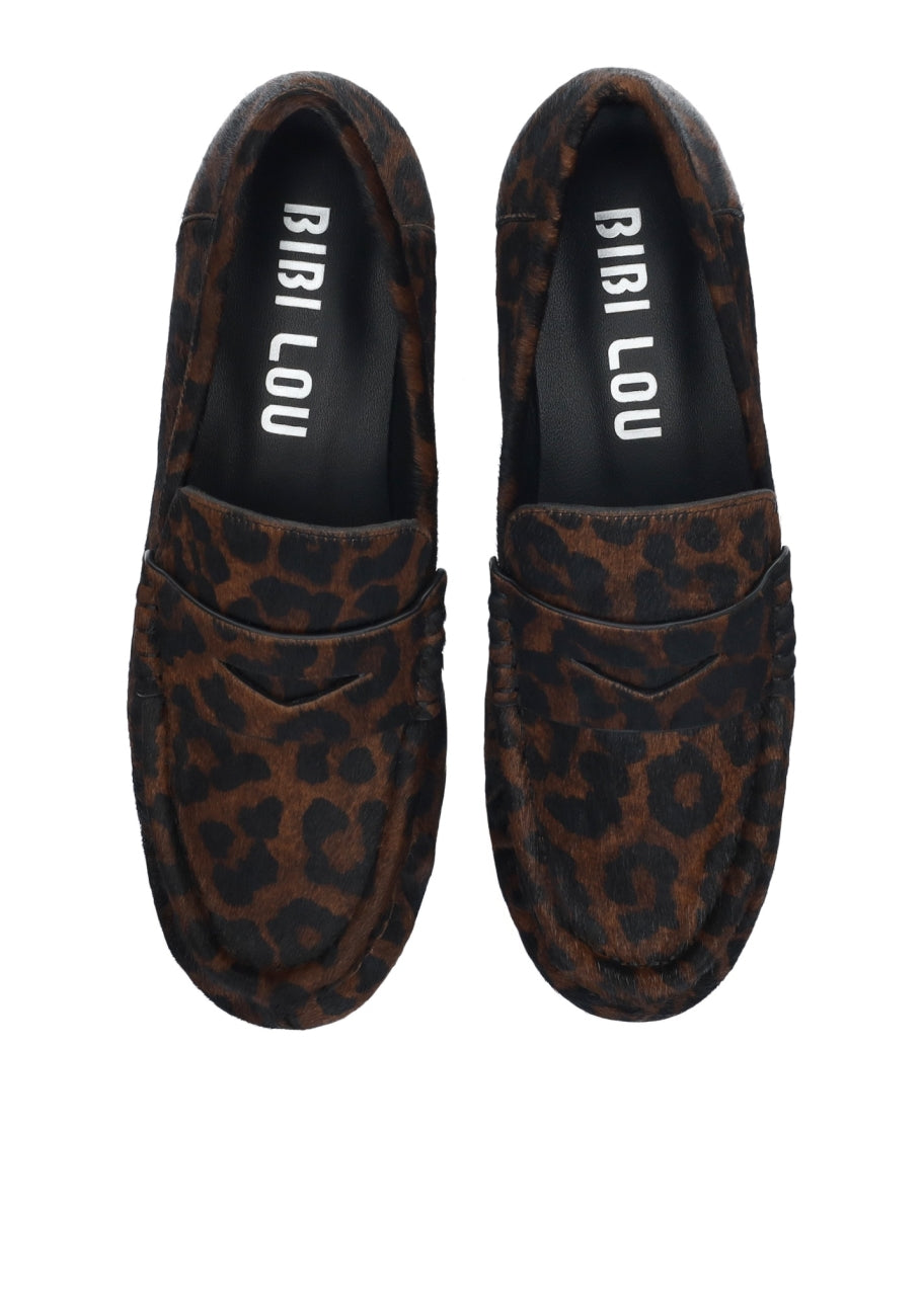 Pony Hair Leopard Print Loafer