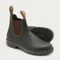 Pair of Blundstone 500 Brown Leather Chelsea Boots showing the outsole tread