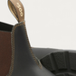 Blundstone 500 Chelsea Boot pull tab with #500 branding and brown elastic
