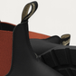Blundstone 508 Chelsea Boot pull tab detail with Tasmania Australia branding and red elastic