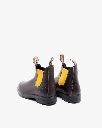 Brown Chelsea Boot With Mustard