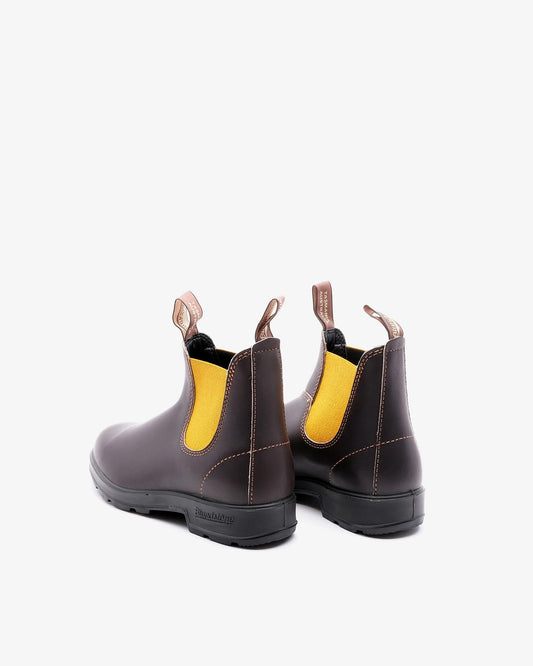 Brown Chelsea Boot With Mustard