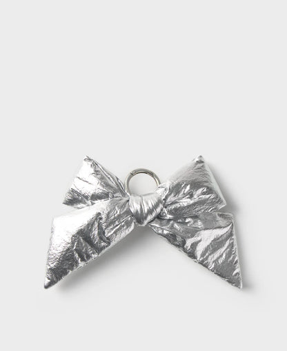 Silver Bow Charm