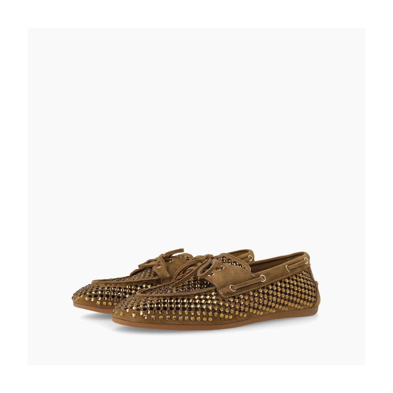 Crystal Embellished Boat Shoe