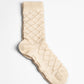 Aydo Studios Barasov Crossover socks in Folded Light, single sock side view