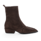 Brown Suede Ruffle Boot