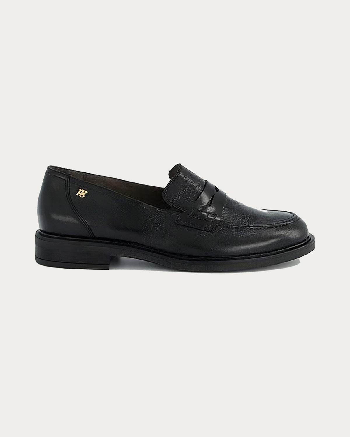 Paul Green Classic Black Glossy Loafer, side view