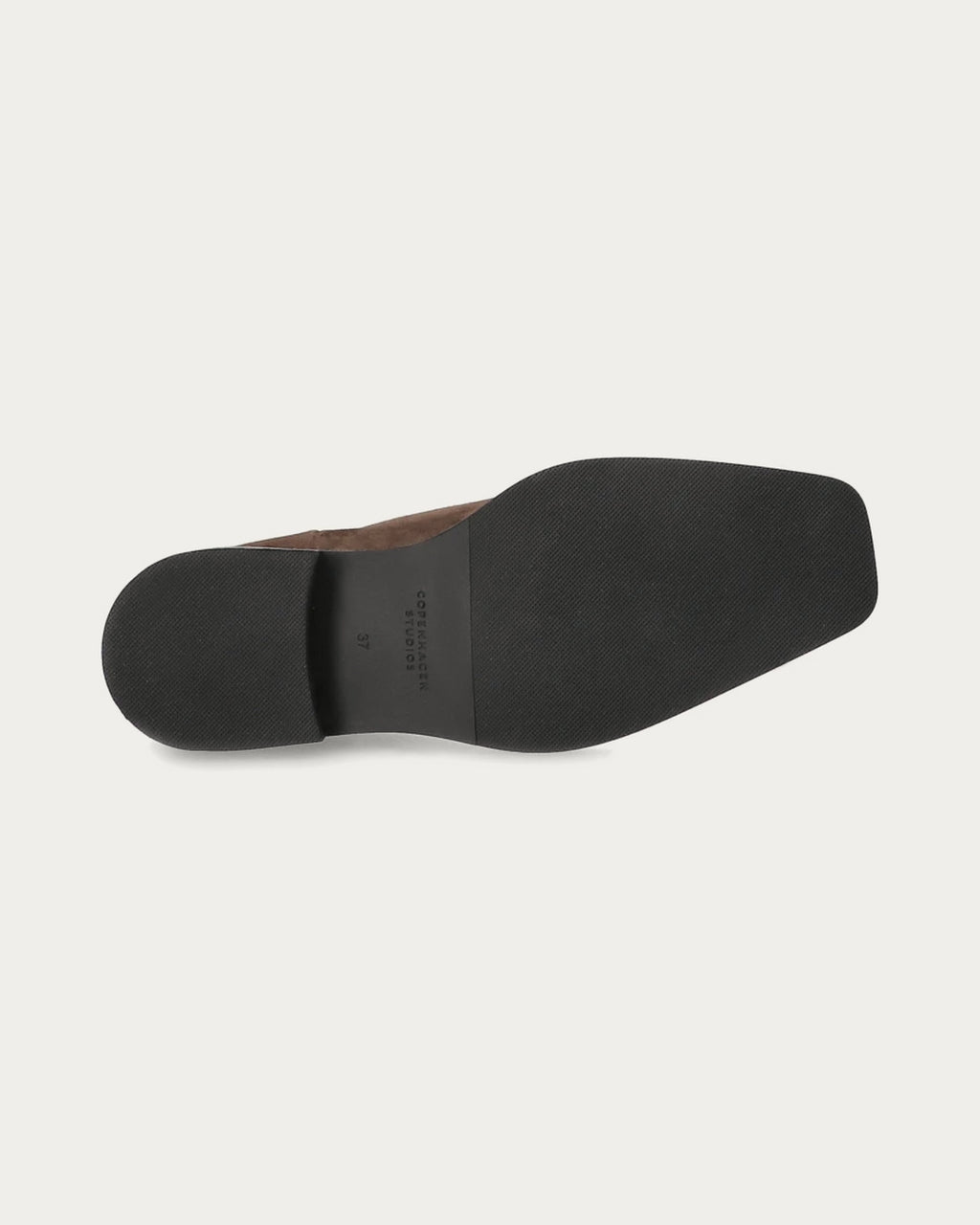 Copenhagen Studios chocolate suede Chelsea boot, black outsole and heel