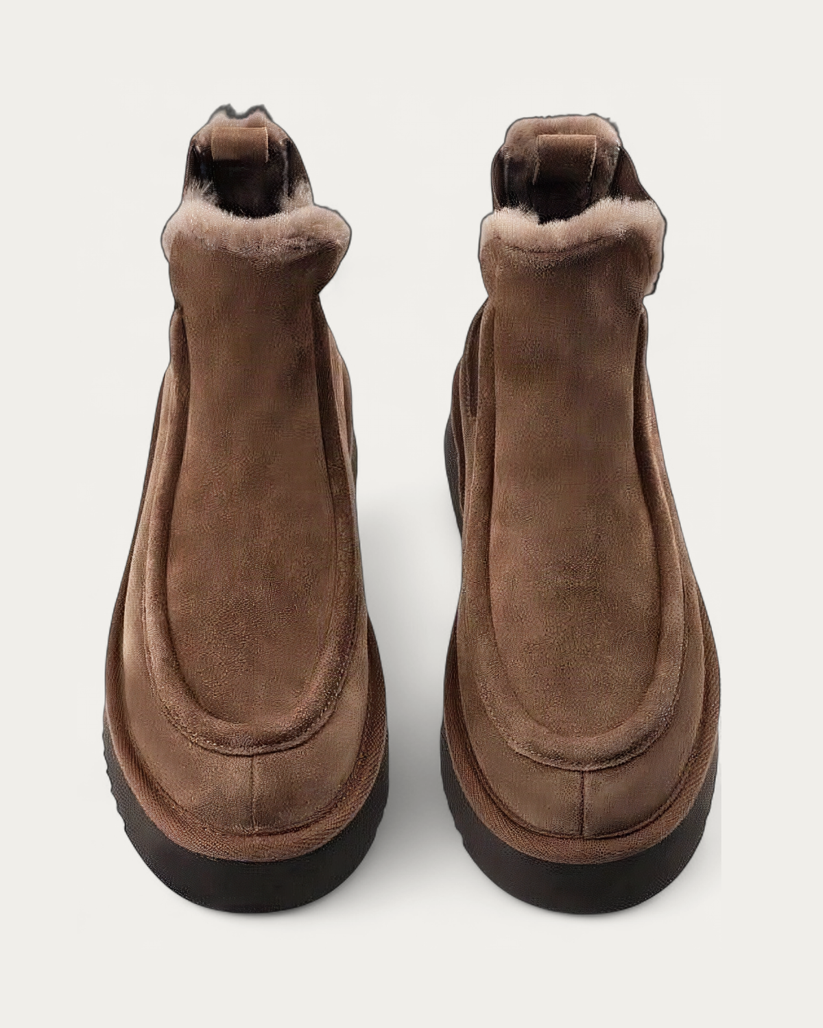 Pair of Copenhagen Studios CPH267 Mokka suede Chelsea boots, front view