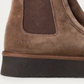 Embossed CPNHGN logo on the heel of the Copenhagen Studios CPH267 Mokka suede boot