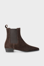 Copenhagen Studios Suede Chocolate Pointed Chelsea Boot - view 1