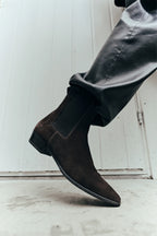 Copenhagen Studios Suede Chocolate Pointed Chelsea Boot - view 2