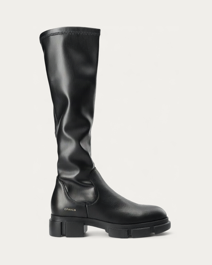 Copenhagen Studios CPH556 stretch black vegan long boot, side profile