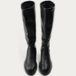 Pair of Copenhagen Studios CPH556 black long boots, front view
