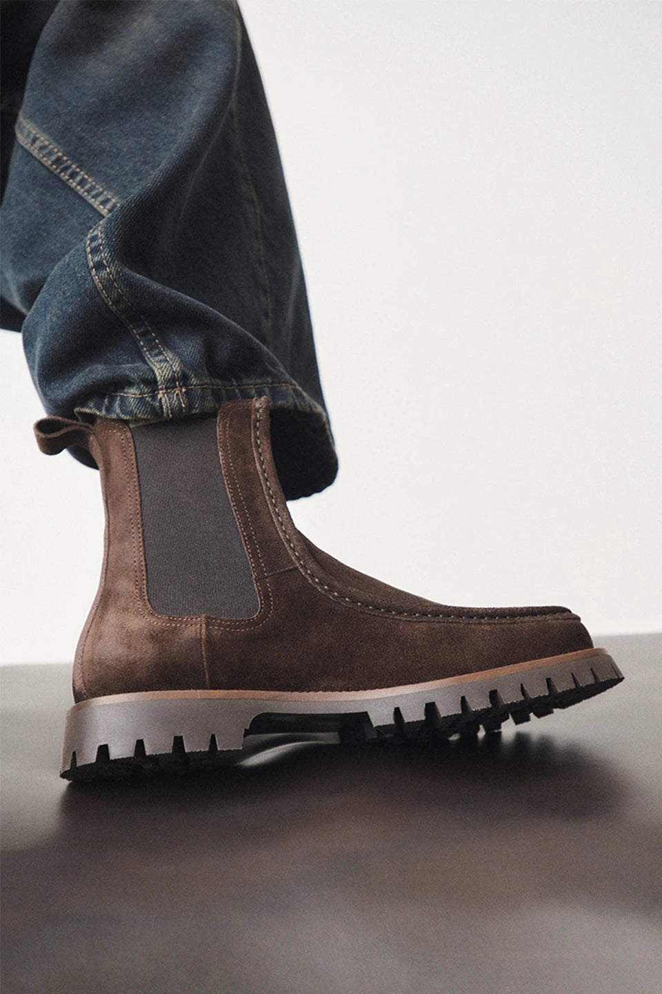 Copenhagen Studios Suede Chocolate Chelsea Boot - view 2