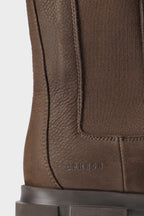 Copenhagen Studios Nubuck Chelsea Boot In Chocolate - view 3