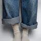 Aydo Studios Copenhagen socks in Pigeon, worn