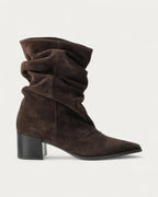 Copenhagen Studios Suede Chocolate Heeled Boot - view 1