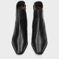 Leather Ankle Boot With Low Heel