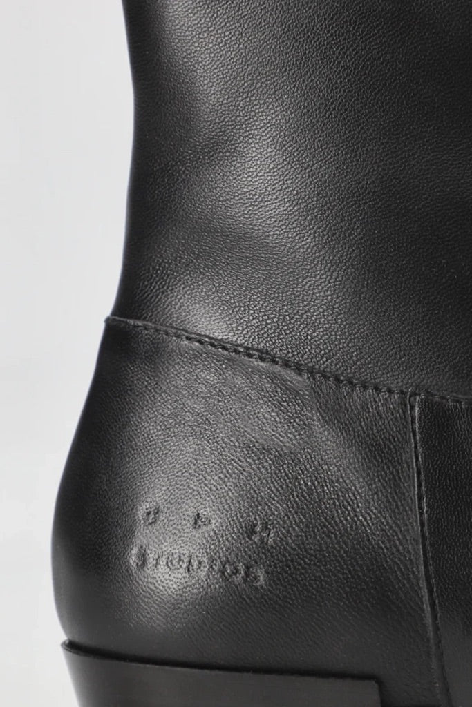 Leather Ankle Boot With Low Heel