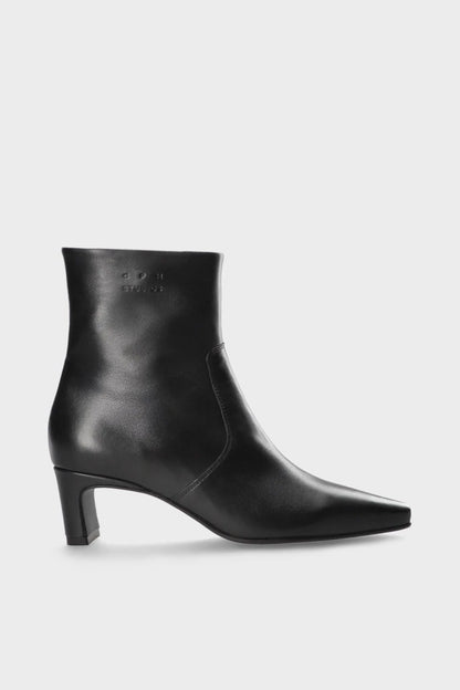 Black Leather Ankle Boot