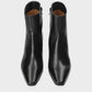 Black Leather Ankle Boot