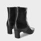 Black Leather Ankle Boot