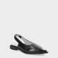 Black Leather Slingback