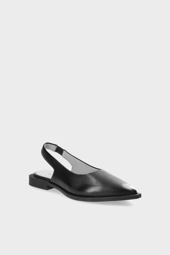 Black Leather Slingback