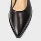 Black Leather Slingback