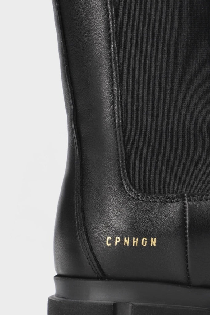 CPH500 Black Leather High Chelsea Boot