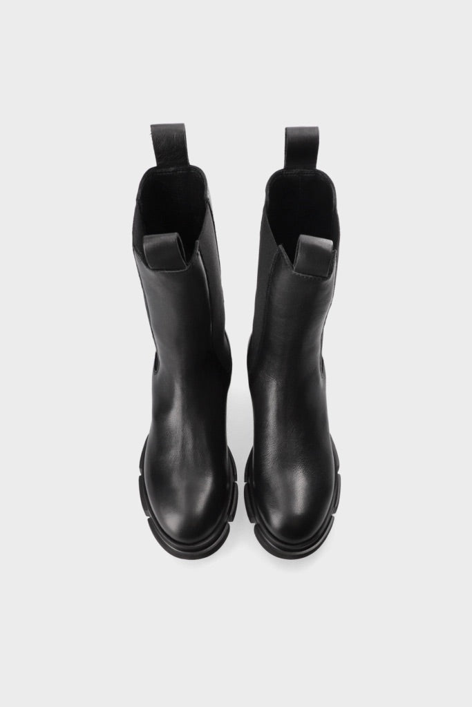 CPH500 Black Leather High Chelsea Boot
