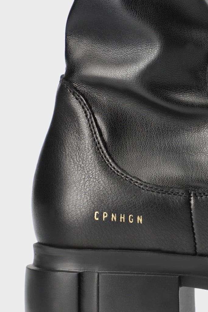 CPH556 Stretch Black Vegan Long Boots