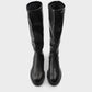 CPH556 Stretch Black Vegan Long Boots