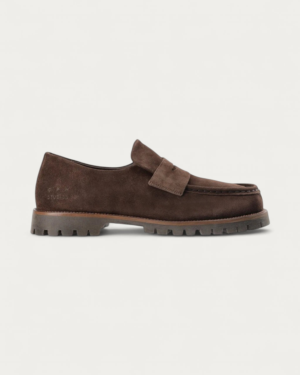 Copenhagen Studios Suede Chocolate Penny Loafer - view 1