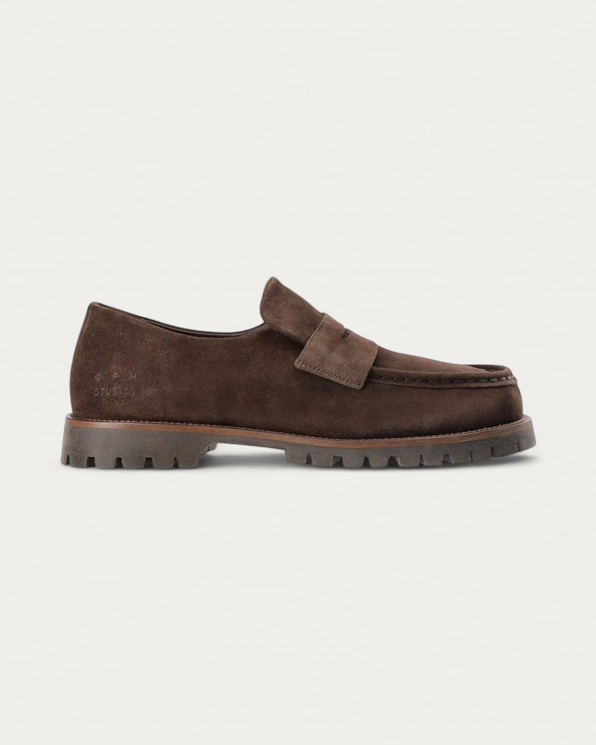 Copenhagen Studios Suede Chocolate Penny Loafer - view 1