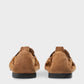 Suede Loafer With Ruffle Detail