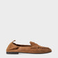 Suede Loafer With Ruffle Detail