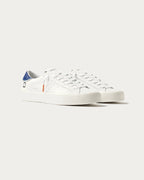 D.A.T.E. Hill Low Mixed white and blue sneaker, pair in three-quarter view
