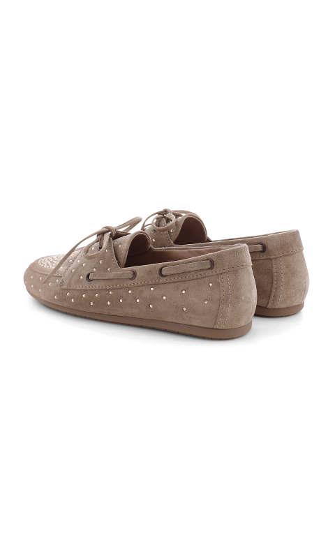 Embelleshed Suede Boat Shoe