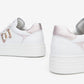 White Sneaker Withb Multi Colored Stones