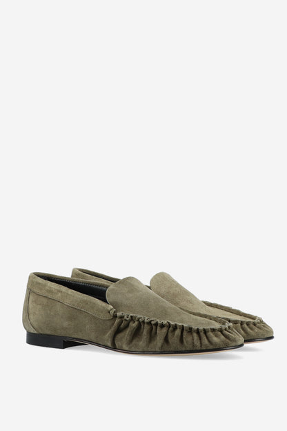 Elena Ruffle Loafer In Military