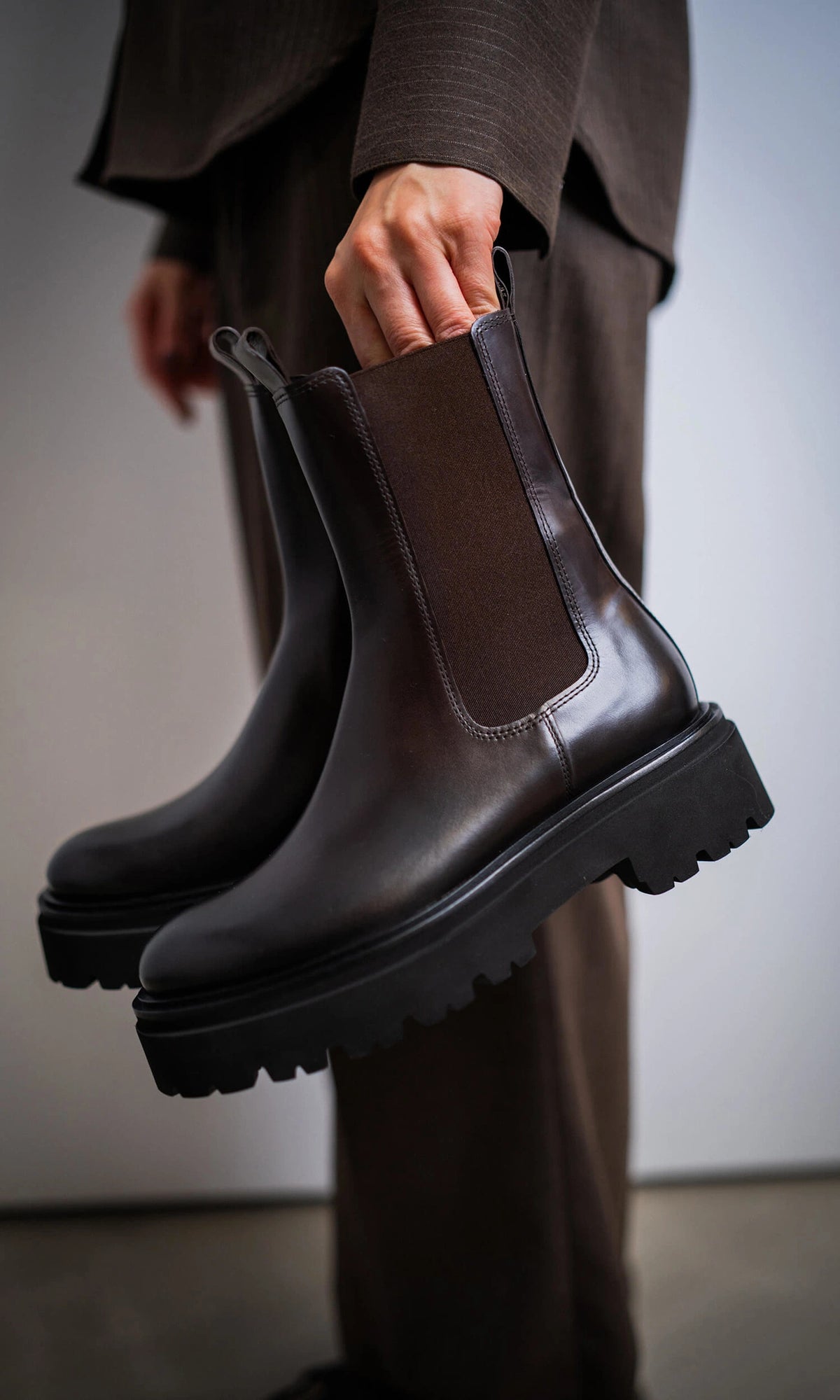 Brown Leather Chelsea Boot