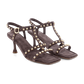 Suede Sandal With Gold Studs